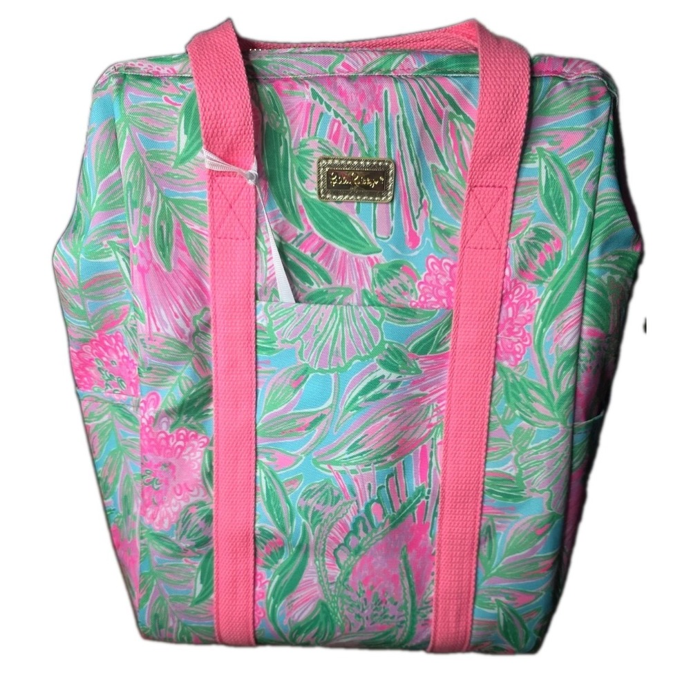 NWT Lilly Pulitzer Convertible Backpack Cooler Coming In Hot Pink Floral